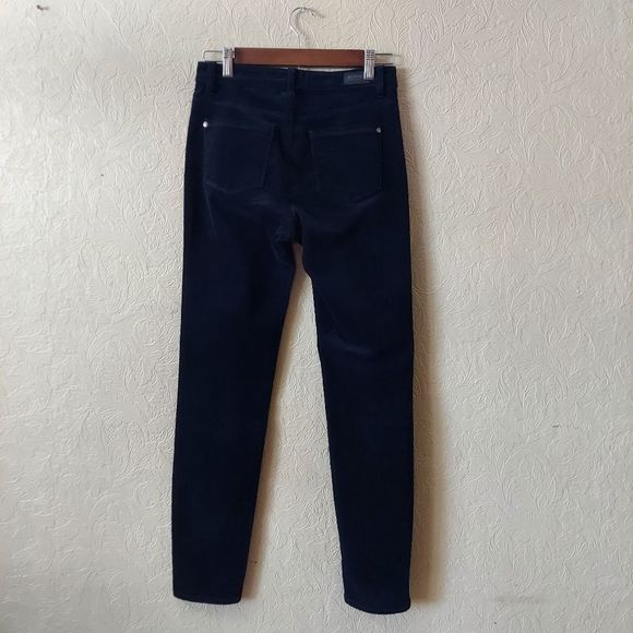 Buffalo David Bitton Blue Corduroy Pants Supreme Mid Rise Skinny Stretch Sz 2 - Picture 2 of 10